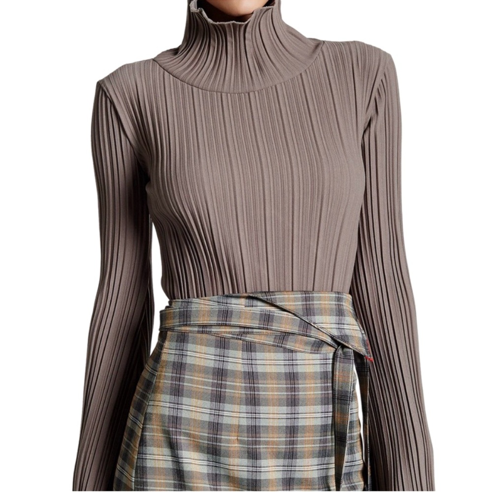 TOV Los Angeles Turtleneck Top with Flare Sleeves
